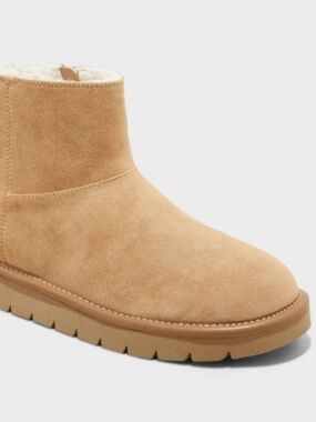 Women S Tan May Suede Booties with Memory Foam Insole